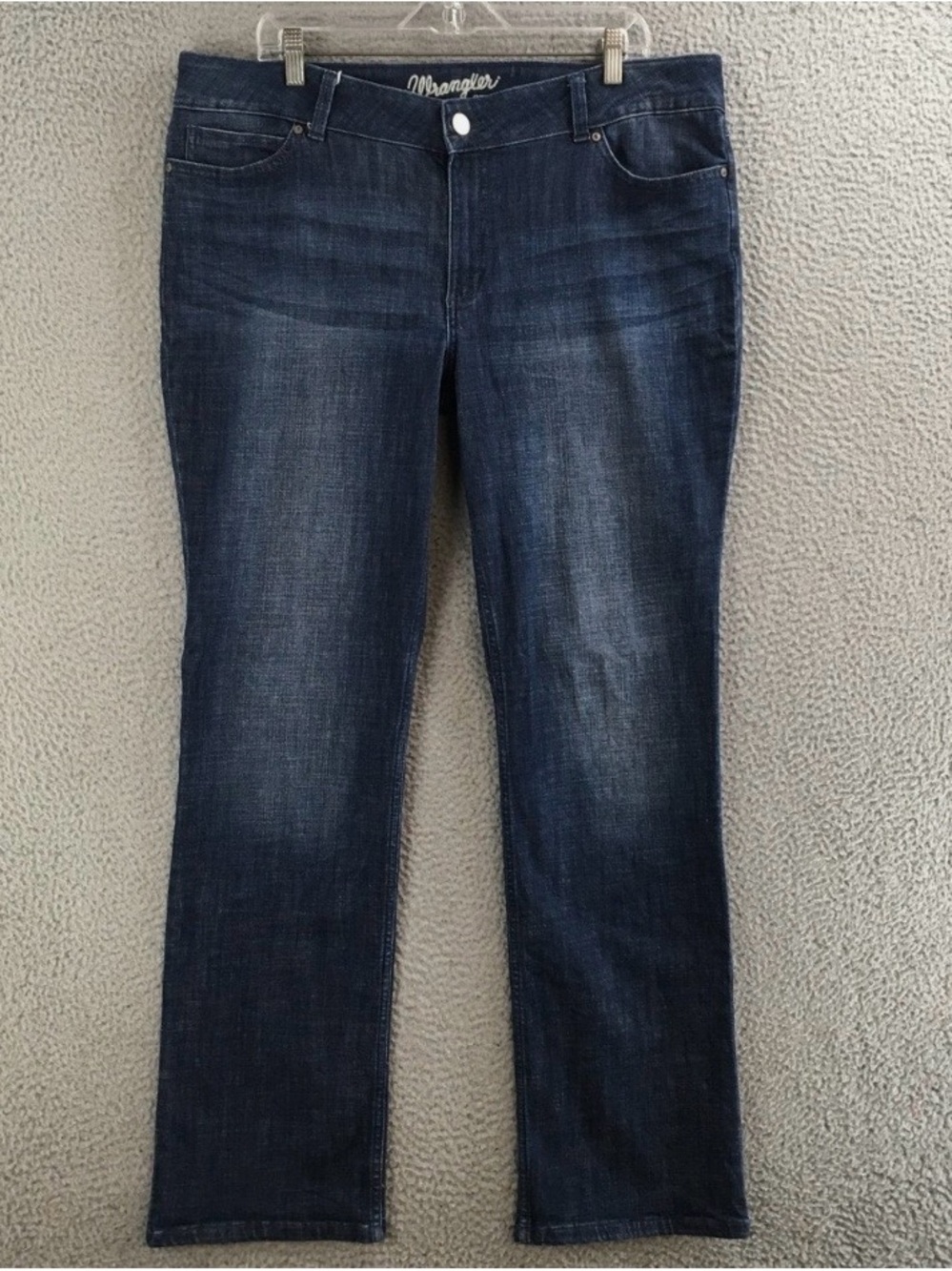Wrangler Women's Dark Indigo Low Rise Straight Leg Jeans